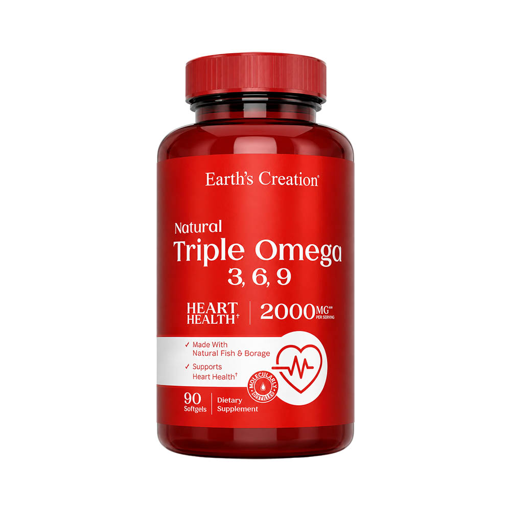 Triple Ômega Earth´s Creation 3,6,9 100 mg 90 Cápsulas Gel