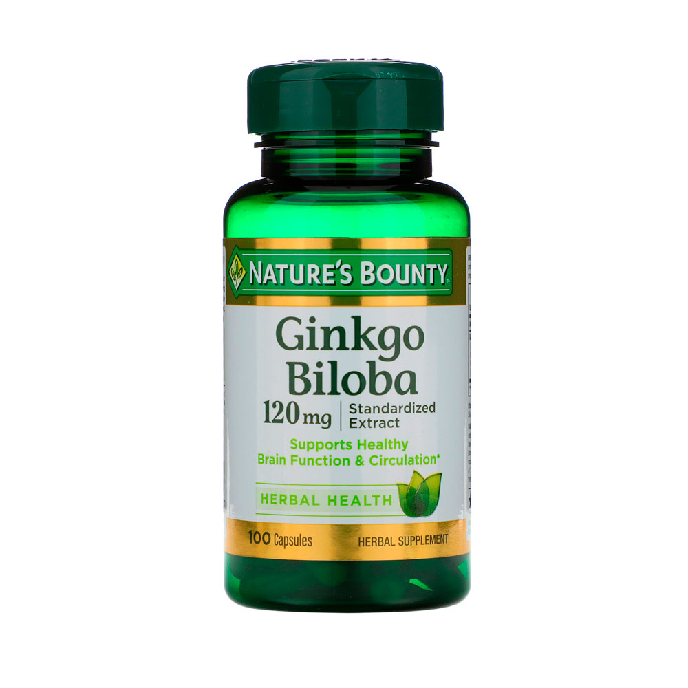 Ginkgo Biloba Nature's Bounty 120 mg 100 Cápsulas