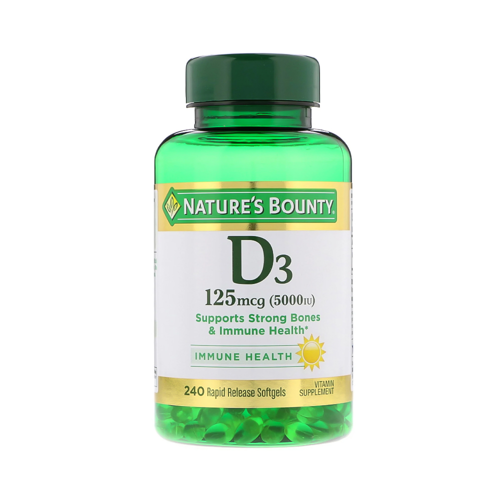 Vitamina D3 Nature´s Bounty 125 mcg 240 Cápsulas Gel
