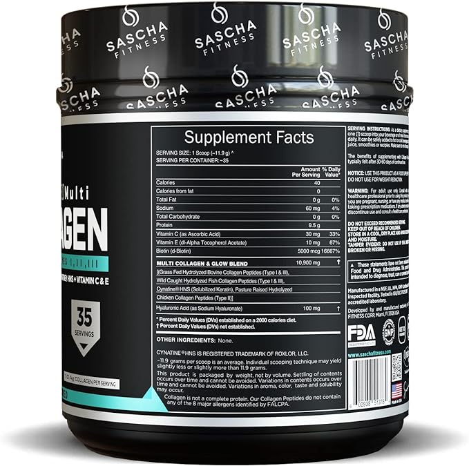 Hydrolyzed Multi Collagen Sem Sabor 416 g - Sascha Fitness