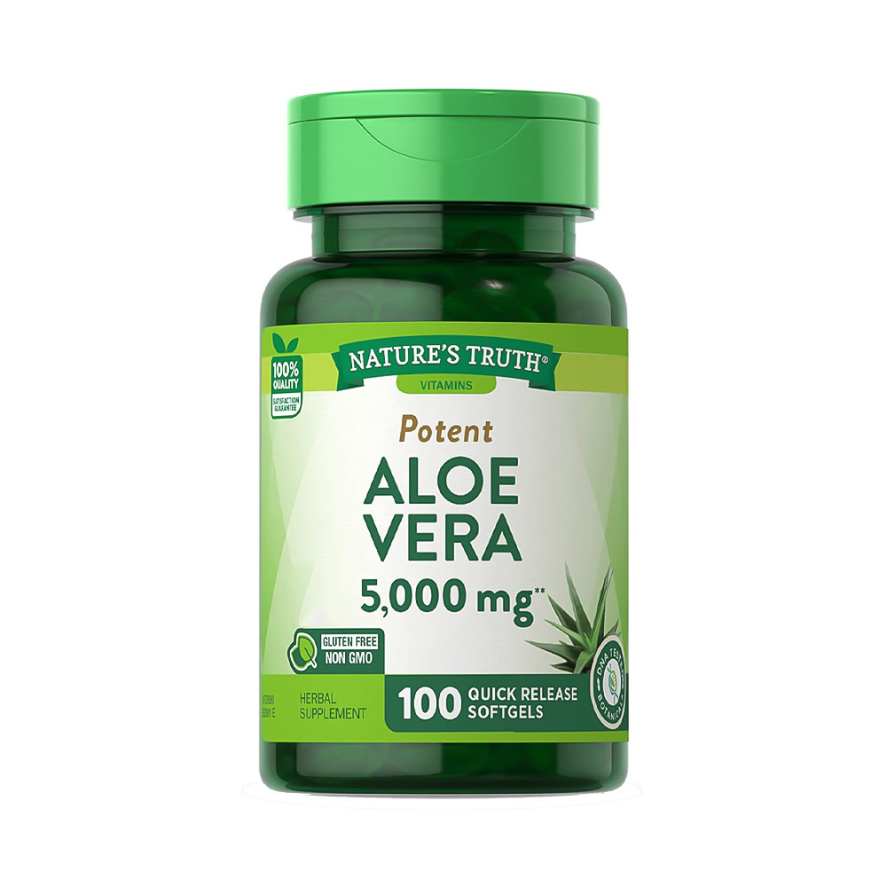Aloe Vera Nature's Truth Potent 5000 mg** 100 Cápsulas Gel
