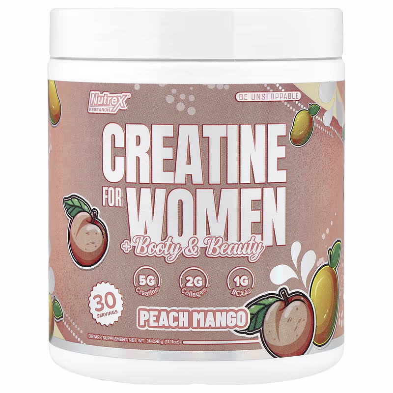 Creatine for Women Nutrex com Colágeno y BCAAs Peach Mango x 30 Doses