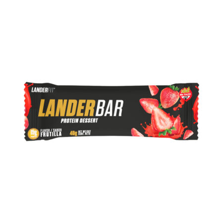 Barra de Proteína Landerfit Landerbar Protein Dessert Morango 46 g