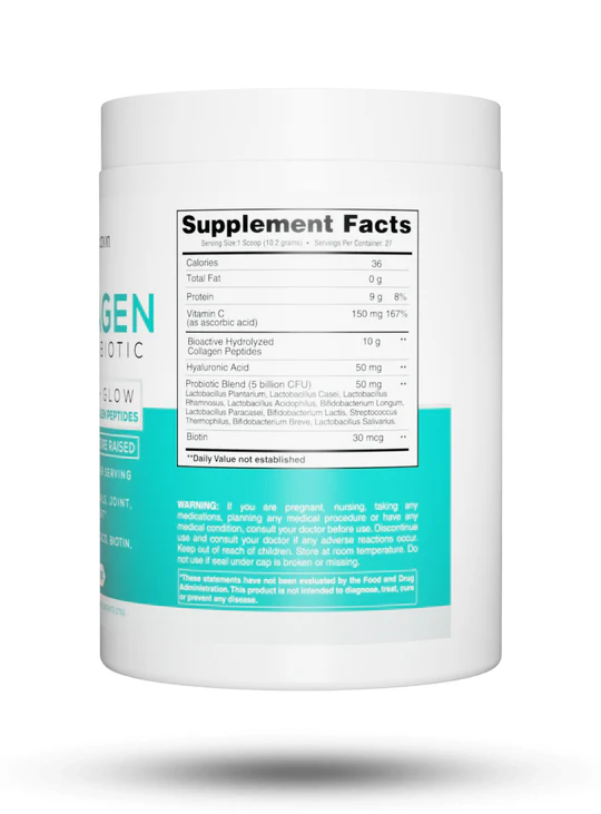 Hydrolyzed Collagen Peptides + Probiotics 275 g