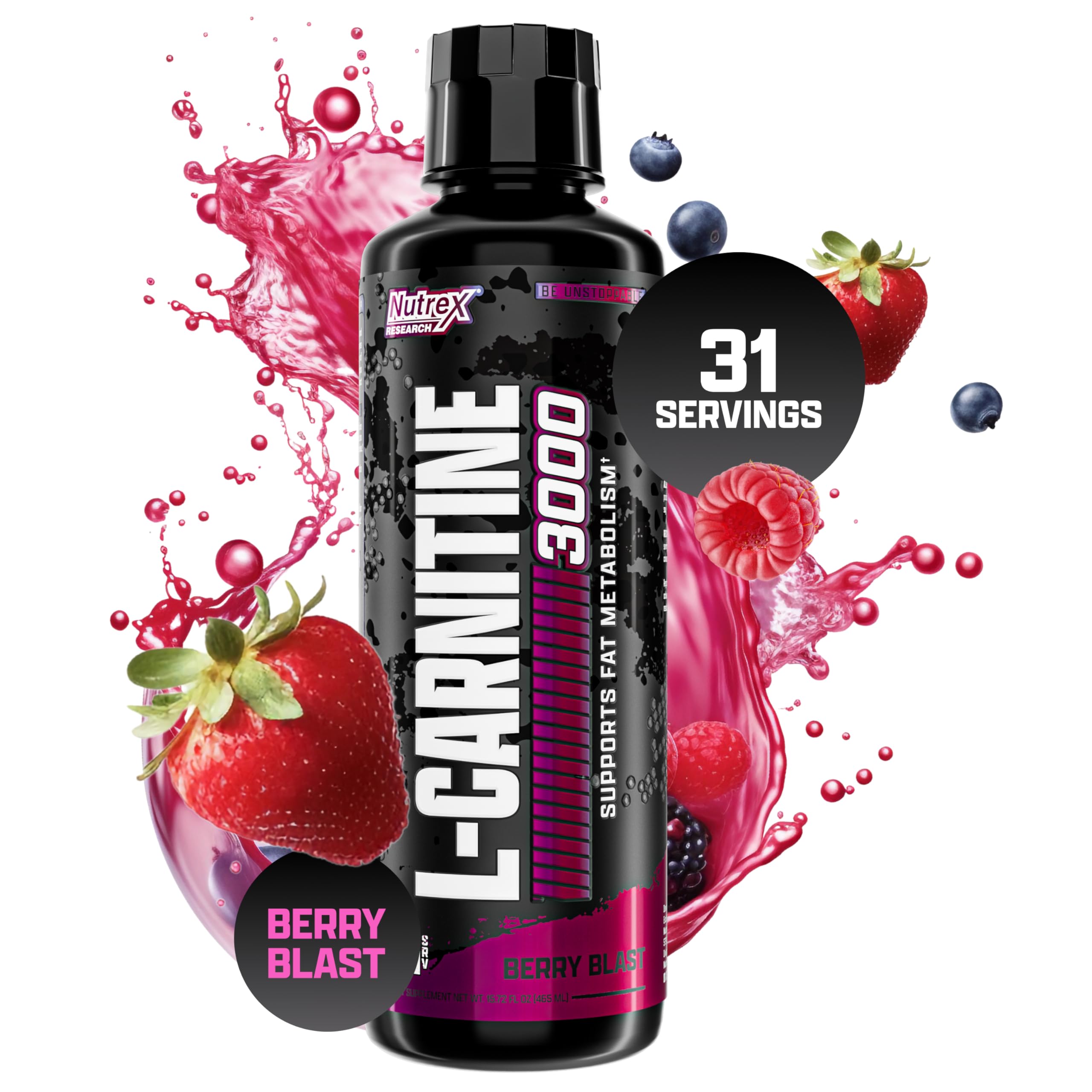 Liquid Carnitine 3000 Berry Blast x 480 ml - 16 Doses