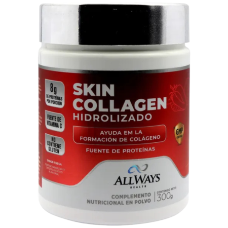 Colágeno para a Pele Allways 300 g Sabor Morango 30 Doses