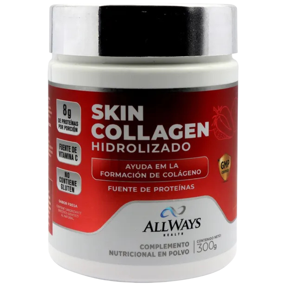 Colágeno para a Pele Allways 300 g Sabor Morango 30 Doses