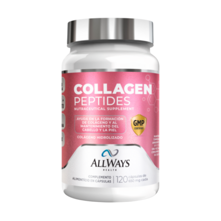 Colágeno Péptidos 650 mg Allways 120 Cápsulas