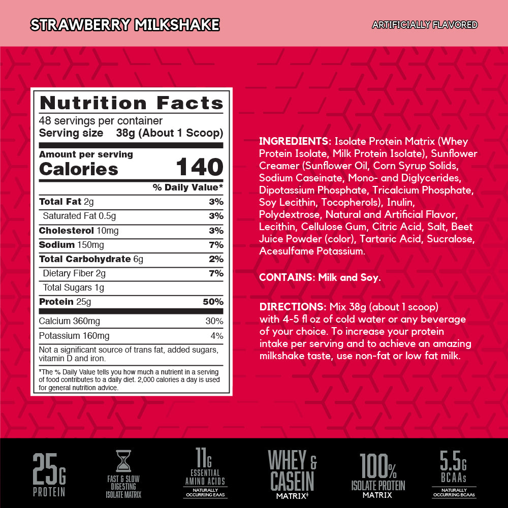 BSN - Syntha 6 Isolate Strawberry Milkshake x 4 lb 48 Doses